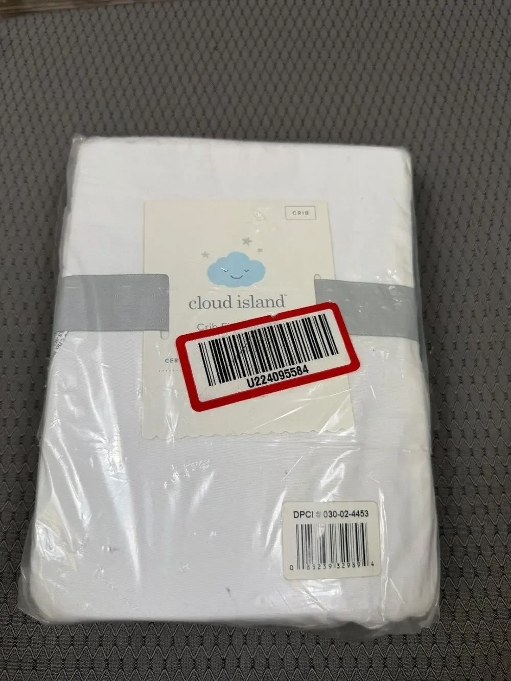 Fitted Crib Sheet Love to Dream Rainbow/Moon/Stars Gray Cloud Island 1 Piece NEW
